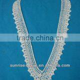 Wholesale White 100% Cotton Crochet Lace Deep V Collar Patch thumbnail-1