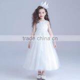 2017 Bulk Sale White Embroidery Dress Long Flower Girl Dresses thumbnail-1