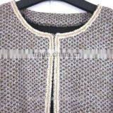 Middle Age Woman Computer Knit Jacquard Cardigan Sweater thumbnail-3