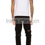 China OEM Embroidery Words Custom Mens White t Shirts thumbnail-4