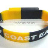 hot sale logo printed USB wristband