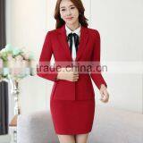 Ladies Hotel Uniform Design Skirt Suit Women 2017 Red Black thumbnail-3
