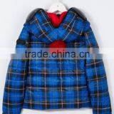 Customed Red and Blue Reversible Windproof Feather Down Puffer Jacket thumbnail-2