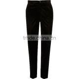 Men's Black Smart Velvet Skinny Fit Pants thumbnail-3