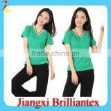 Wholesale Sport Crop Top Suit T Shirt For Women thumbnail-1