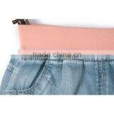 Standard Size Wholesale Fashion Lace Hem Cheap Denim Jeans for Kids thumbnail-4