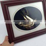 Wholesale 2015 New Design High Quality 3D Arabic Dhow Frame ,metal Ship Model With Wooden Frame