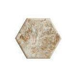 Bathroom Decorative Non - Toxic Hexagon Seamless Marble Acrylic Sheet Tiles 5kj / m2