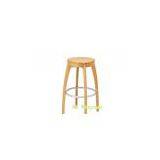 Shanghai Round Top Wooden Bar Stools thumbnail-1