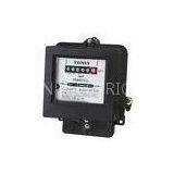 ABS Black Plastic Electromechanical Energy Meters , Mechanical Single Phase Watt Hour Meter