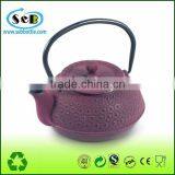 Embossed Decorating Flower Cast Iron Teapot/LFGB Passed