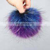Multi-color wholesale real raccoon fur pompon ball with elastic