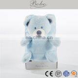 Custom Soft 100% Cotton Baby Blanket With Stuffed Toy thumbnail-1