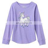 Jumping Beans Kids Clothing, Girls 4- 8 Long Sleeve Slubbed Shirttail Graphic Kids Cartoon T- Shirt thumbnail-4
