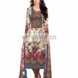 Unstitched Digital Printed Indian Ethnic Wear Crepe Salwar Kameez 2017 (salwar kameez Suits)