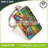 Factory Supply CMYK Printed With Epoxy Metal Keychain thumbnail-3