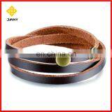Wholesale Custom LOGO Genuine Leather Blank Leather Bracelet thumbnail-2