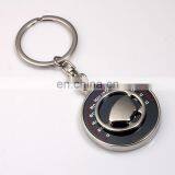 Laser Engraved Custom Car Logo Metal Steering Wheel Key Chain With Table thumbnail-2