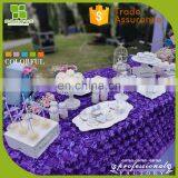 Hot selling cheap rosette satin table cloth for sale