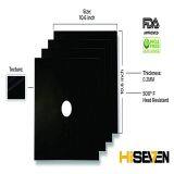 Gas Stove Mat Glass Top Stove Covers Protector Mat Black Silver 10.6*10.6Inch thumbnail-2