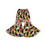 Short Sleeve Sequin Pineapple White Raglan Top and Pineapple Printed Bell Bottoms Wholesale Girl Boutique Clothing Set thumbnail-3