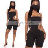 2020 New Arrivals Women Fashion Sling Jumpsuit Ladies Sexy Bodycon Sportswear Yoga Short Playsuit Women Clothing thumbnail-5
