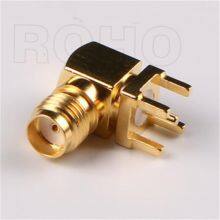 Right Angle RF Coaxial SMA Jack Female Connector for PCB Mount thumbnail-1