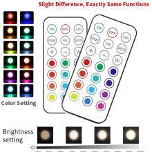 LED Cabinet Light Colorful Dimmable Touch Sensor Night Lamp Remote Control Wireless Puck Light thumbnail-3