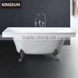 Elegance Freestanding Claw Foot Shower Faucet Acrylic Portable Bathtub