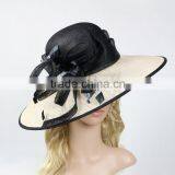 New Arrival Women Sinamay Church Suit Wide Brim Wedding Derby Hat Supplier's Choice thumbnail-2