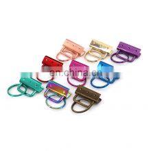 Hot Sale Handbag Metal Accessories Mix Colors Metal Keyring Key Fob Hardware With Ring Rainbow Clip thumbnail-4