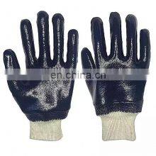 Wholesale Chemical Resistant Nitrile Fully Coated High Quality Safety Cuff Working Gloves With Cotton Jersey Liner For Oil Rig thumbnail-1