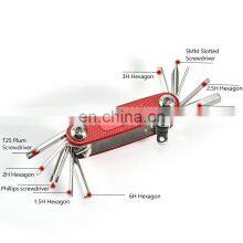 Multifunction 9 In1 Bicycle Repairing Set Bike Bike Repair Tool Kit Wrench Screwdriver Chain Hex Spoke Mountain Cycling Tools thumbnail-2