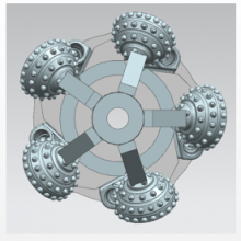 HDD Rock Reamer--450mm 5 Pieces 8 1/2”cone Cutter 637 / 537 NC31 thumbnail-1