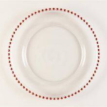 Фабричная оптовая продажа прозрачных стеклянных подложек для тарелок диаметром 13