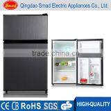 Smad 2 Door 3.4 cu ft Capacity Refrigerator Freezer Compact Fridge Cooler Black Refrigerator
