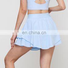 Breathable Quick Dry Two-In-One With Shorts Tennis Golf Sports Skirt Outdoor Athletic Fitness Gym Wear Mini Skirt For Women thumbnail-5