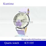 Alibaba express gold supplier gift watch romantic flower pattern assorted colors quarts wristwatch