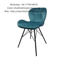 New upholstered metal leg dining chair