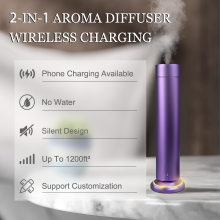 Best Reviewed Multi Function Air Purifier LED Wireless Charging Scent Pet Friendly Waterless Essential Oil Aroma Diffuser