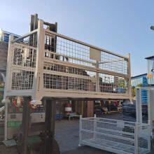 Custom-Sized Welded Metal Folding Stackable Cage for Industrial Warehouse Storage thumbnail-3