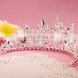 New Design Wholesale Leaf Bridal Crystal Rhinestone Crown thumbnail-4