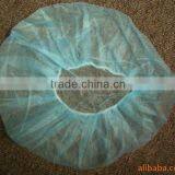 Medical Surgical Nonwoven Bouffant PP 10gsm Round Caps White Blue Green Orange Pink Colorful Latex Free Elastic