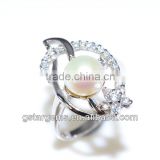 925 Silver Jewelry Fresh Water Pearl CZ Pendant