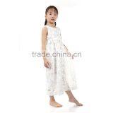 Wholesale Cotton Pierced Flower White Long Summer Dresses for Kids Supplier's Choice thumbnail-2