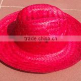 COWBOY STRAW HAT WITH RED COLOR selecting different materials pattern