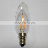 Factory Sale Candle Led Lamp E12/E14 High Lumens 2w Led Filament Candle Bulb Without Tail