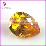 Wholesale Precious Gemstone / Pear cz Gems / Synthetic Yellow Cubic Zirconia