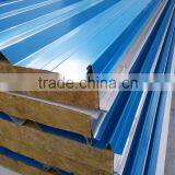 2016 Fireproof Rock Wool Sandwich Panel for Roof Galvanized Coated Can Use Longlife Roof Manufacturing Top Quality thumbnail-2