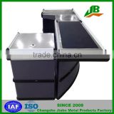 Supermarket Checkout Counter with Conveyor Belt, Electric Cashier Counter with Belt, Hot Selling Cashier Table